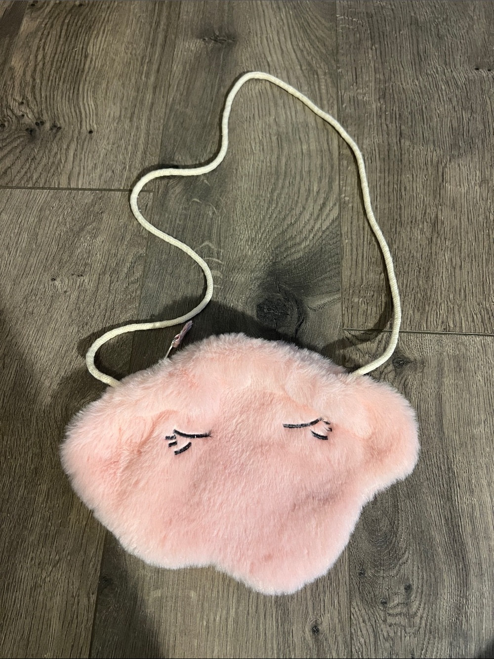 NWOT Pink Faux-Fur Cloud Crossbody Bag for Kids girls